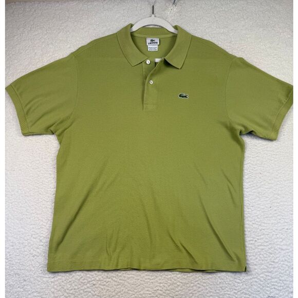 Lacoste Polo Shirt Mens Extra Large‎ Lime Green Classic Fit Lightweight Preppy - Picture 1 of 7